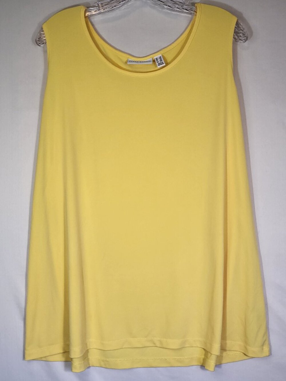 Susan Graver Woman's Tank Top Size 1X Yellow